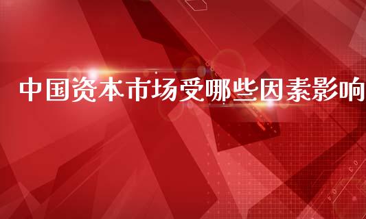 中国资本市场受哪些因素影响_https://cj001.lansai.wang_股市问答_第1张