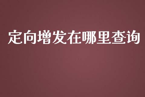 定向增发在哪里查询_https://cj001.lansai.wang_财经百问_第1张