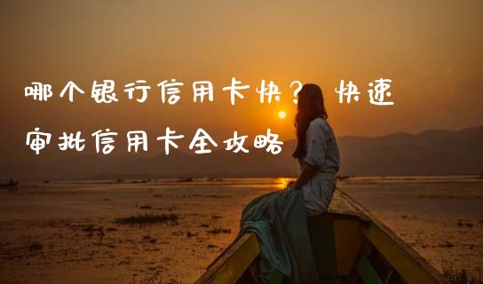哪个银行信用卡快？ 快速审批信用卡全攻略_https://cj001.lansai.wang_股市问答_第1张