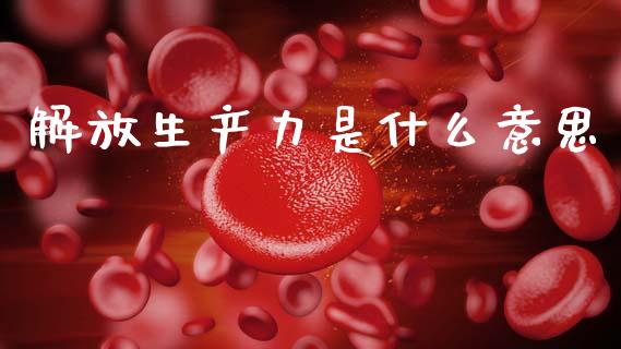 解放生产力是什么意思_https://cj001.lansai.wang_金融问答_第1张