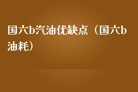 国六b汽油优缺点（国六b油耗）_https://cj001.lansai.wang_期货问答_第1张