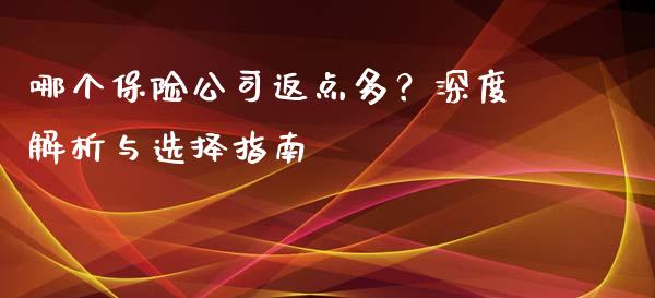 哪个保险公司返点多？深度解析与选择指南_https://cj001.lansai.wang_财经百问_第1张