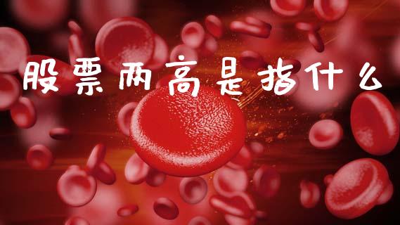 股票两高是指什么_https://cj001.lansai.wang_保险问答_第1张