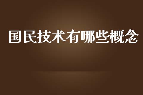 国民技术有哪些概念_https://cj001.lansai.wang_财经百问_第1张