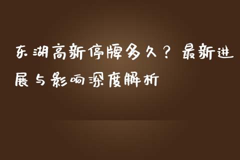 东湖高新停牌多久?最新进展与影响深度解析_期货问答_第1张_财经百问网 东湖高新停牌多久?最新进展与影响深度解析_https://cj001.lansai.wang_期货问答_第1张