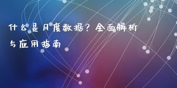 什么是月度数据？全面解析与应用指南_https://cj001.lansai.wang_财经百问_第1张