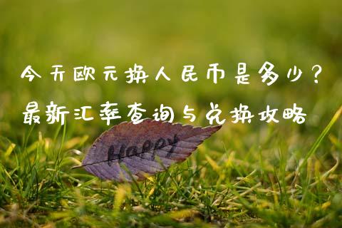 今天欧元换人民币是多少？最新汇率查询与兑换攻略_https://cj001.lansai.wang_财经百问_第1张