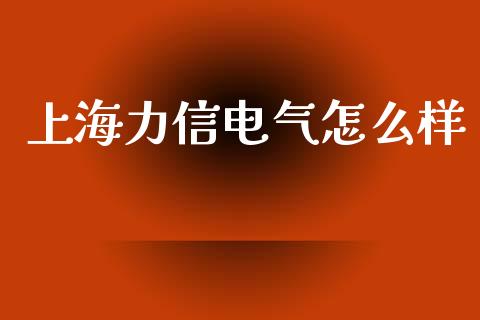 上海力信电气怎么样_https://cj001.lansai.wang_金融问答_第1张