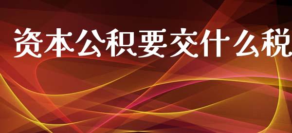 资本公积要交什么税_https://cj001.lansai.wang_会计问答_第1张