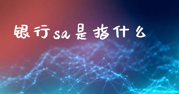 银行sa是指什么_https://cj001.lansai.wang_金融问答_第1张