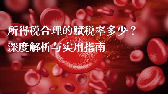 所得税合理的赋税率多少？深度解析与实用指南_https://cj001.lansai.wang_财经百问_第1张