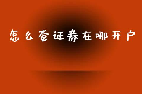 怎么查证券在哪开户_https://cj001.lansai.wang_股市问答_第1张