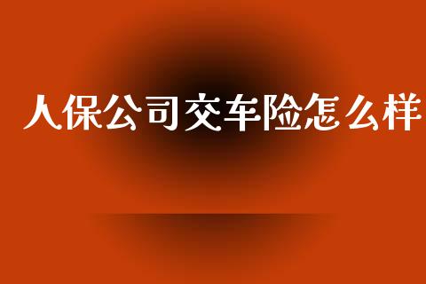 人保公司交车险怎么样_https://cj001.lansai.wang_保险问答_第1张