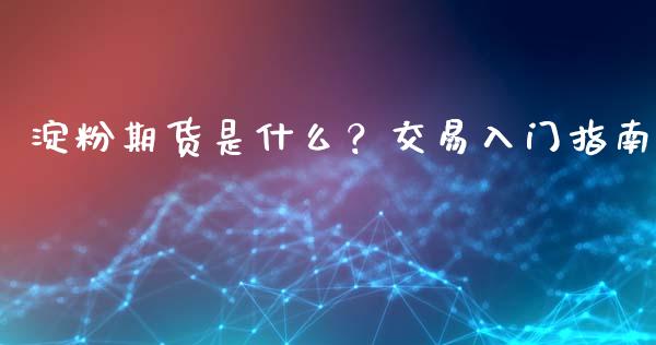 淀粉期货是什么？交易入门指南_https://cj001.lansai.wang_财经百问_第1张