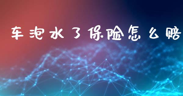 车泡水了保险怎么赔_https://cj001.lansai.wang_保险问答_第1张