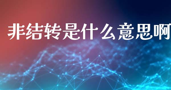 非结转是什么意思啊_https://cj001.lansai.wang_会计问答_第1张