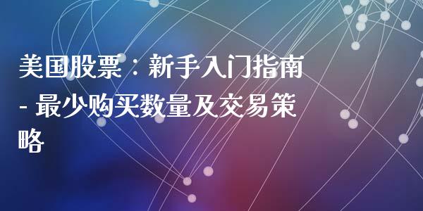 美国股票：新手入门指南 - 最少购买数量及交易策略_https://cj001.lansai.wang_期货问答_第1张