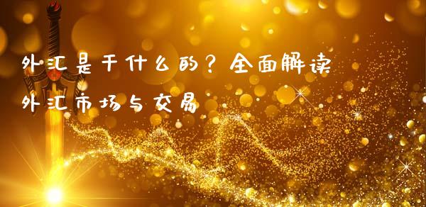 外汇是干什么的?全面解读外汇市场与交易_财经问答_第1张_财经百问网 外汇是干什么的?全面解读外汇市场与交易_https://cj001.lansai.wang_财经问答_第1张