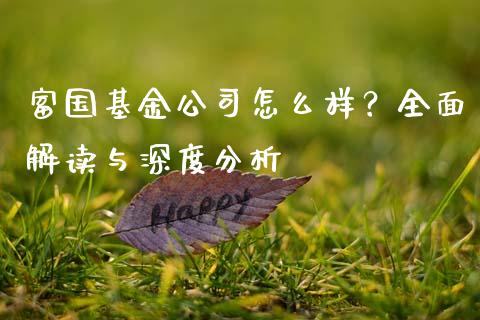 富国基金公司怎么样？全面解读与深度分析_https://cj001.lansai.wang_财经问答_第1张