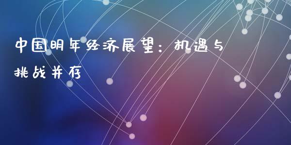 中国明年经济展望：机遇与挑战并存_https://cj001.lansai.wang_金融问答_第1张
