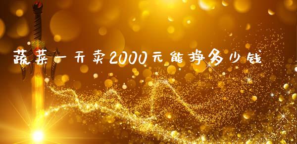 蔬菜一天卖2000元能挣多少钱_https://cj001.lansai.wang_财经百问_第1张