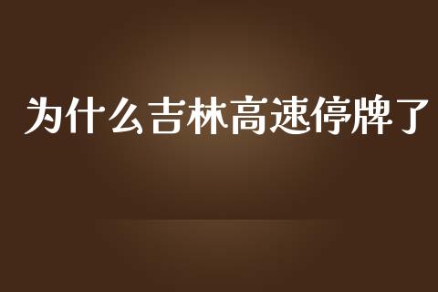 为什么吉林高速停牌了_https://cj001.lansai.wang_股市问答_第1张
