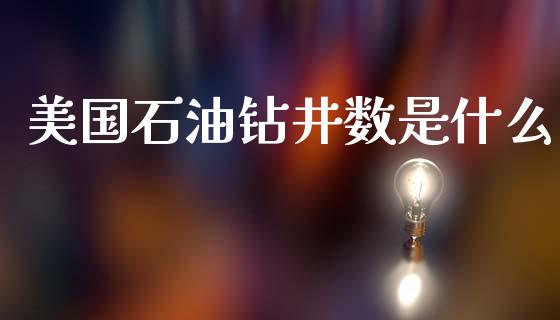 美国石油钻井数是什么_https://cj001.lansai.wang_财经百问_第1张