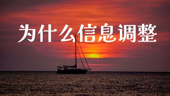 为什么信息调整_https://cj001.lansai.wang_财经问答_第1张