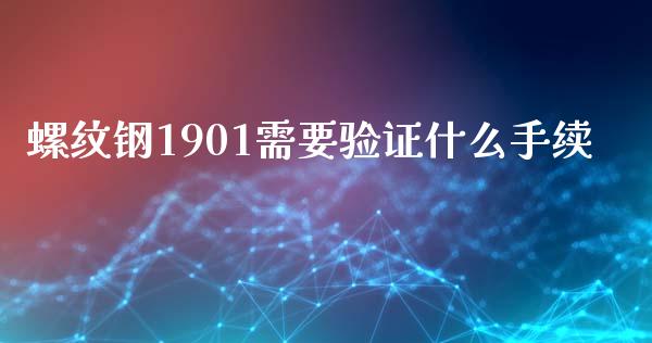 螺纹钢1901需要验证什么手续_https://cj001.lansai.wang_理财问答_第1张