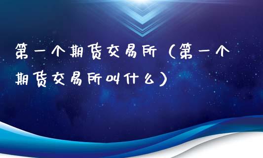 第一个期货交易所（第一个期货交易所叫什么）_https://cj001.lansai.wang_会计问答_第1张