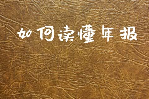如何读懂年报_会计问答_第1张_财经百问网 如何读懂年报_https://cj001.lansai.wang_会计问答_第1张