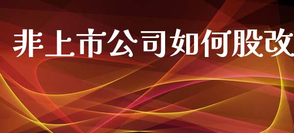 非上市公司如何股改_https://cj001.lansai.wang_期货问答_第1张