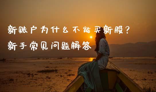 新账户为什么不能买新股？新手常见问题解答_https://cj001.lansai.wang_股市问答_第1张