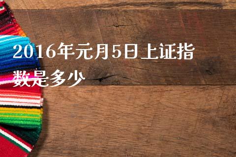 2016年元月5日上证指数是多少_https://cj001.lansai.wang_金融问答_第1张