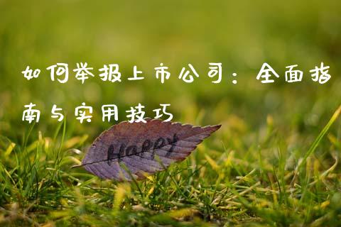如何举报上市公司：全面指南与实用技巧_https://cj001.lansai.wang_理财问答_第1张