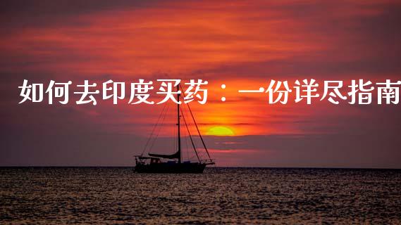 如何去印度买药：一份详尽指南_https://cj001.lansai.wang_保险问答_第1张