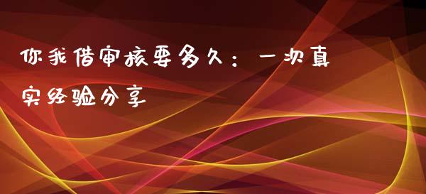 你我借审核要多久：一次真实经验分享_https://cj001.lansai.wang_财经百问_第1张
