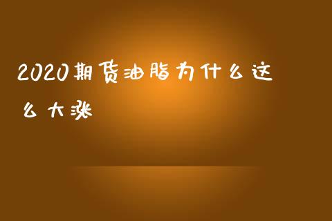 2020期货油脂为什么这么大涨_https://cj001.lansai.wang_保险问答_第1张