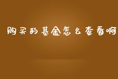 购买的基金怎么查看啊_https://cj001.lansai.wang_财经问答_第1张