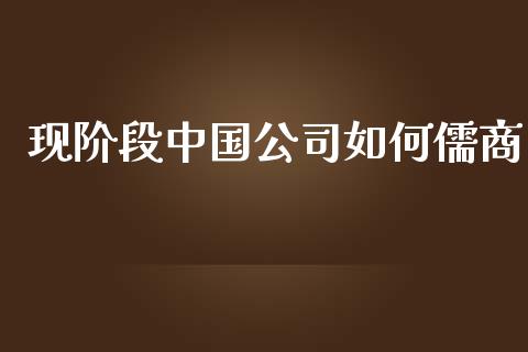 现阶段中国公司如何儒商_https://cj001.lansai.wang_金融问答_第1张