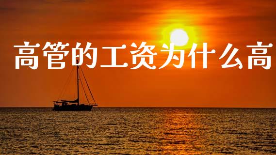 高管的工资为什么高_https://cj001.lansai.wang_期货问答_第1张