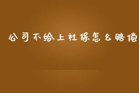 公司不给上社保怎么赔偿_https://cj001.lansai.wang_期货问答_第1张