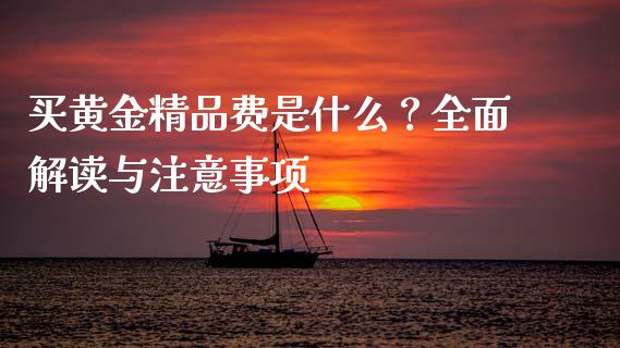买黄金精品费是什么？全面解读与注意事项_https://cj001.lansai.wang_财经问答_第1张