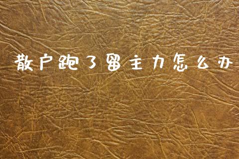 散户跑了留主力怎么办_https://cj001.lansai.wang_股市问答_第1张
