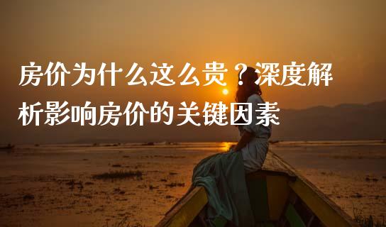 房价为什么这么贵？深度解析影响房价的关键因素_https://cj001.lansai.wang_保险问答_第1张