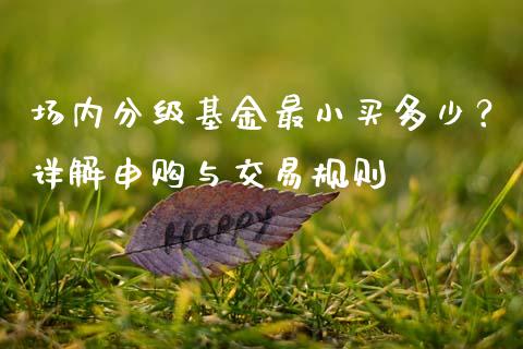 场内分级基金最小买多少？详解申购与交易规则_https://cj001.lansai.wang_财经百问_第1张