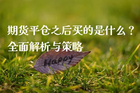 期货平仓之后买的是什么？全面解析与策略_https://cj001.lansai.wang_理财问答_第1张