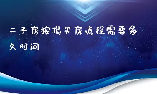 二手房按揭买房流程需要多久时间_https://cj001.lansai.wang_理财问答_第1张