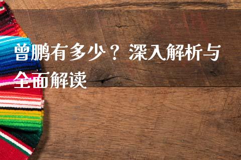曾鹏有多少？ 深入解析与全面解读_https://cj001.lansai.wang_财经问答_第1张