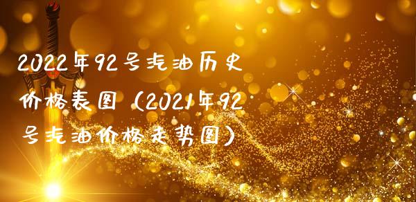 2022年92号汽油历史价格表图（2021年92号汽油价格走势图）_https://cj001.lansai.wang_金融问答_第1张